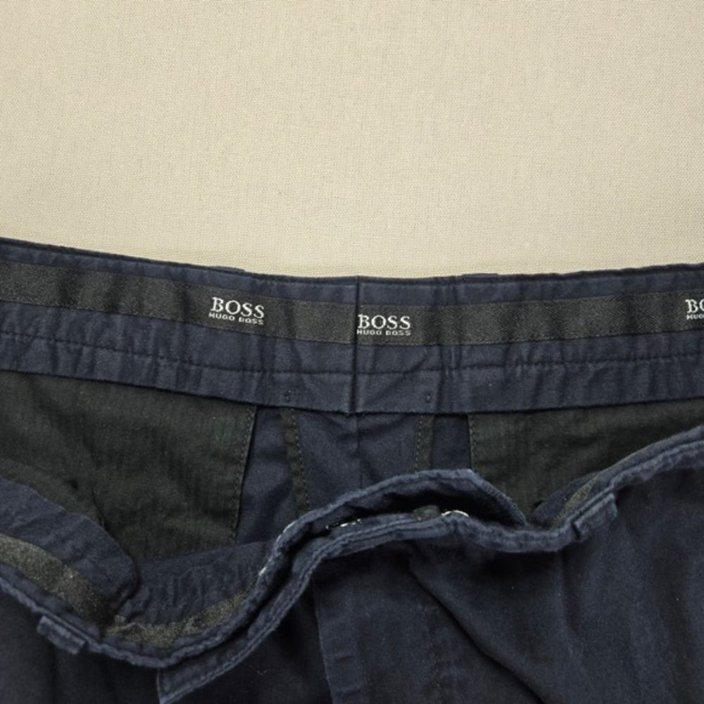 Hugo Boss Pants Speaker Dress Chinos Stretch Cotton Blue Mens Size 52 Big & Tall - Picture 4 of 9